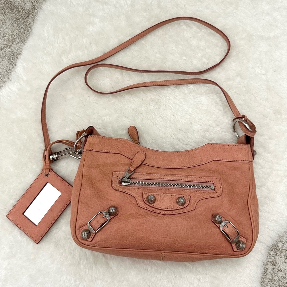 SOLD Balenciaga giant hip mini crossbody bag Rose Blush